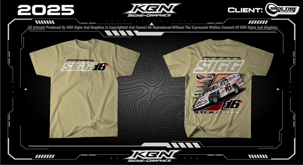 Tan Chase Sigg Racing T-Shirt