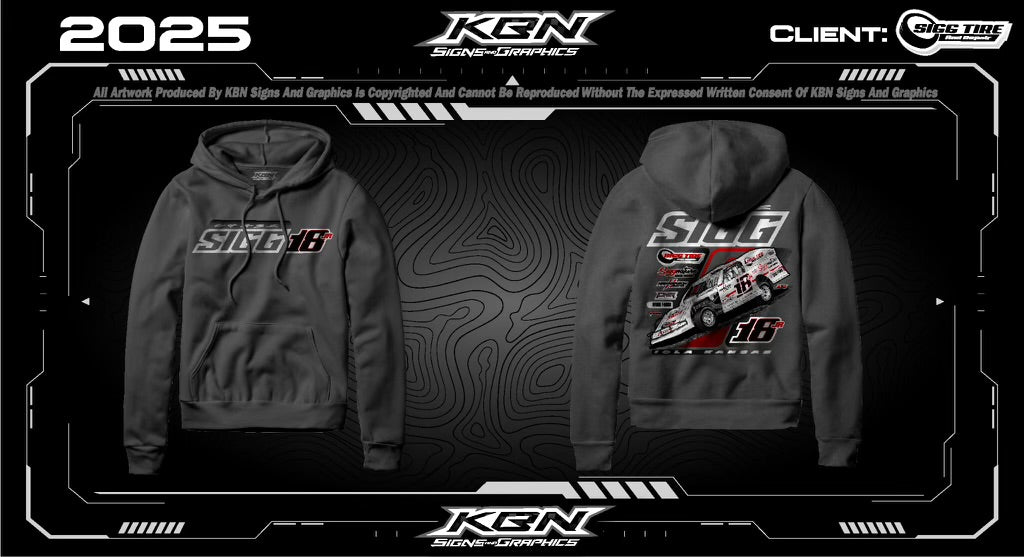 Dark Grey Chase Sigg Racing Hoodie