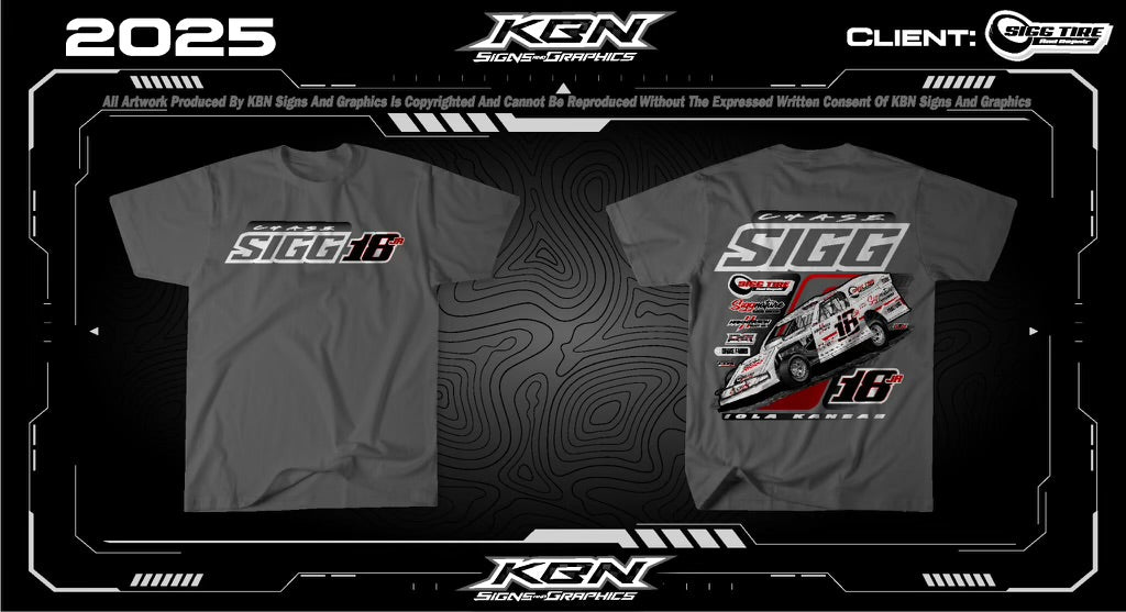Dark Grey Chase Sigg Racing T-Shirt