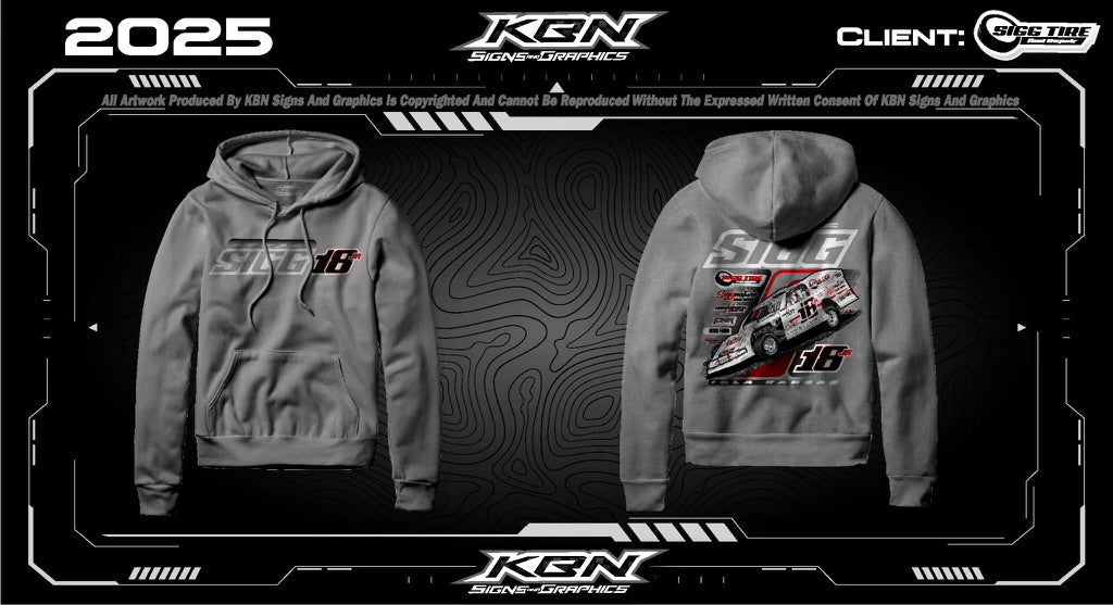 Light Grey Chase Sigg Racing Hoodie