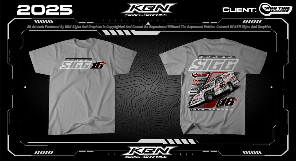 Light Grey Chase Sigg Racing T-Shirt